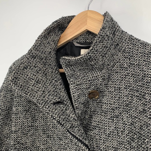 J. Crew Wool Blend Coat Marled Tweed Heather Gray Jacket, 2 - Picture 8 of 11